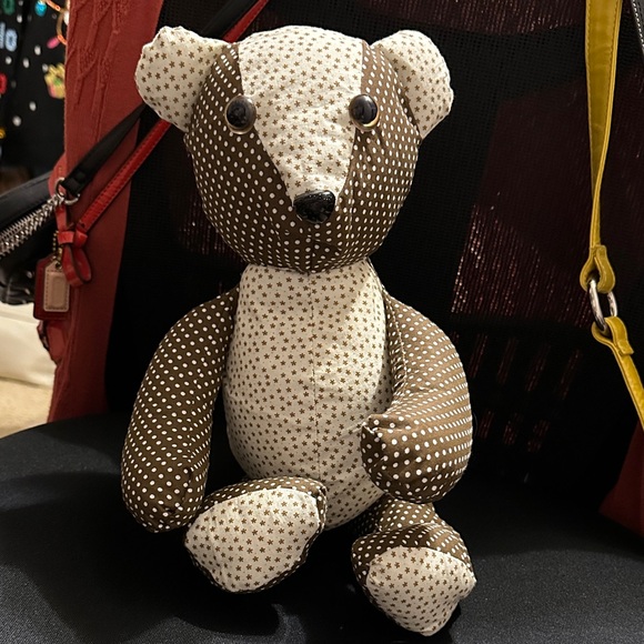 Other - Polka Dot Brown and Cream Teddy Bear